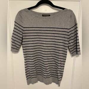 Banana Republic Heather Gray Stretch Cotton Top